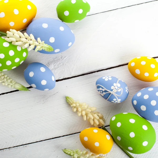 Huevos de Pascua coloridos vintage — Foto de Stock