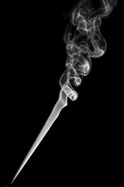 Smoke fragments on a black background — Stock Photo, Image