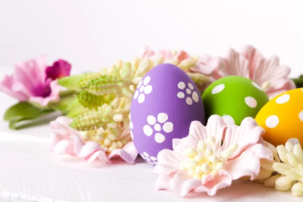 复活节彩蛋与巢 — 图库照片