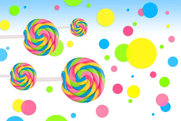Фантастична солодка цукеркова земля з льодяниками — стокове фото
