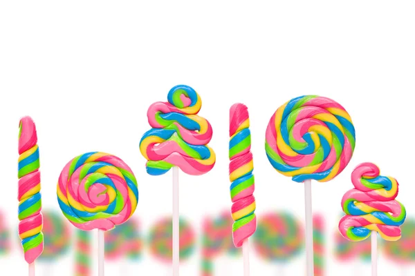 Fantasy söt godis mark med lollies — Stockfoto