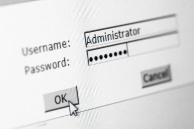 Web sitesi giriş ekranı