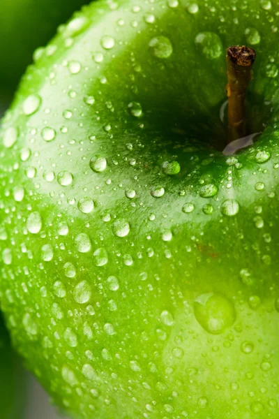 Macro maçã verde em foco seletivo — Fotografia de Stock