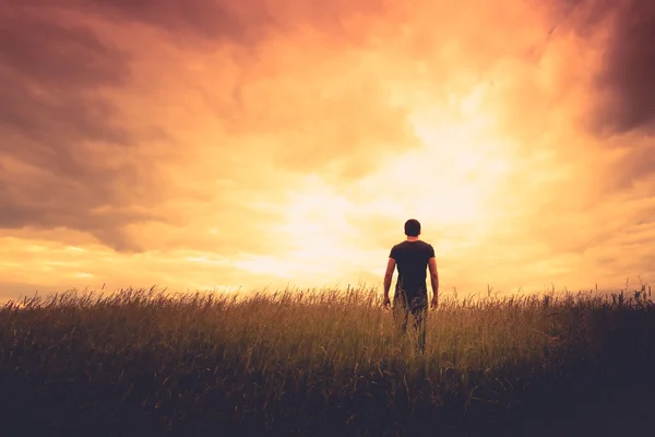 Silhouette of man — Stock Photo, Image