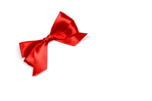 Red ribbons with bow — Stock Photo, Image