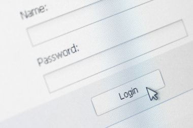 Web sitesi giriş ekranı