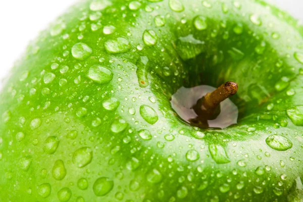 Macro manzana verde en enfoque selectivo —  Fotos de Stock