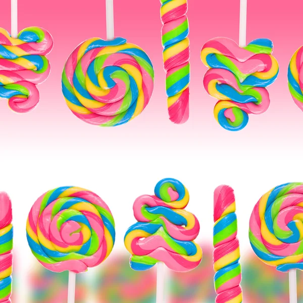 Fantasy sweet candy land with lollies — Stock Photo, Image