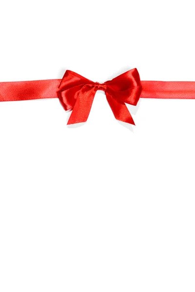 Red ribbons with bow — Stock Photo, Image