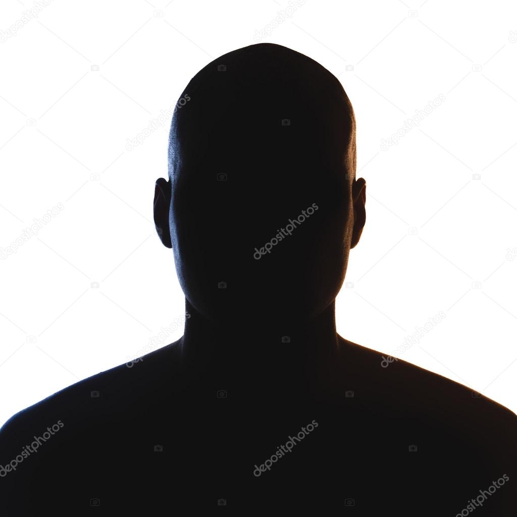 Unknown male person silhouette.