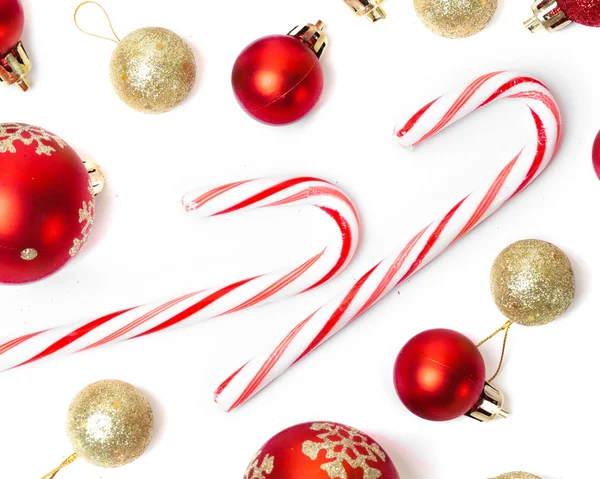 Christmas candies and balls — Stock Photo, Image