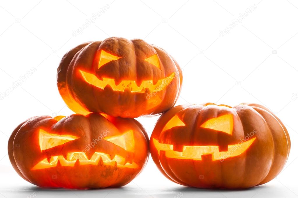 Scary halloween pumpkins Jack O Lanterns