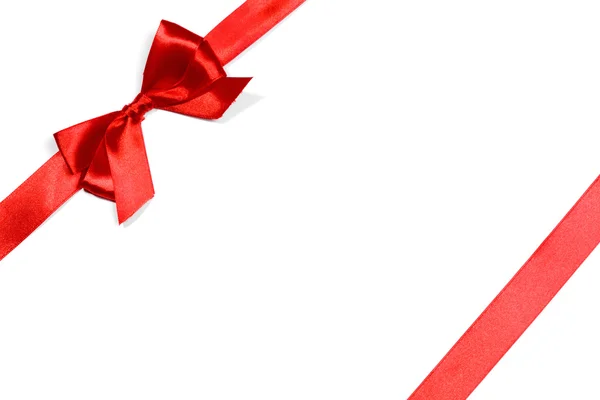 Red ribbons with bow — Stock Photo, Image