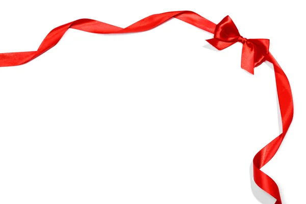 Red ribbons with bow — Stock Photo, Image