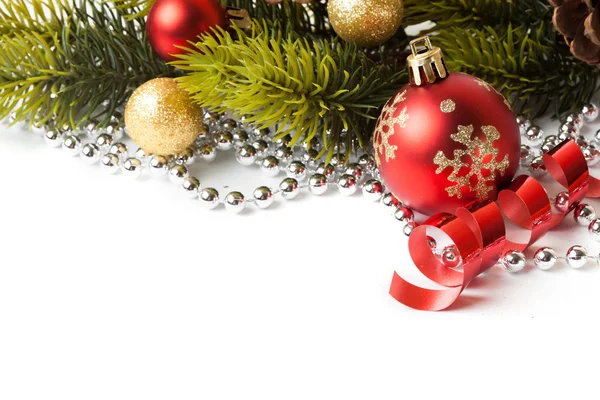 Kerstmis grens met ornament — Stockfoto