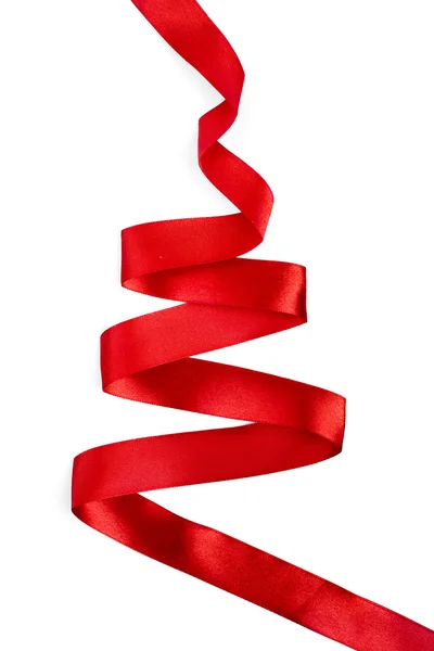 Christmas tree from ribbon background — Stock Photo, Image