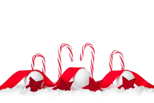 Beyaz arka plan üzerinde izole Noel şekerleme — Stok fotoğraf