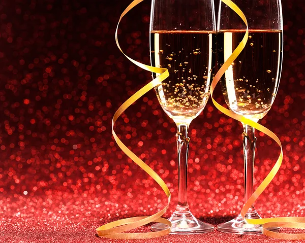 Pair glass of champagne — Stock Photo, Image