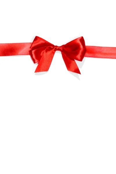 Red ribbons with bow — Stock Photo, Image