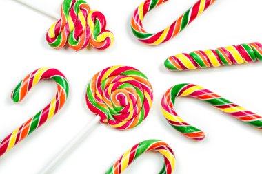 Beyaz arka plan üzerinde izole Noel şekerleme