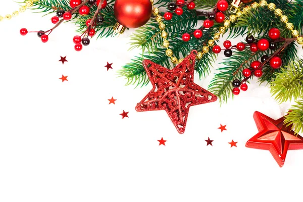 Leuchtende Weihnachtskomposition mit Sternen — Stockfoto