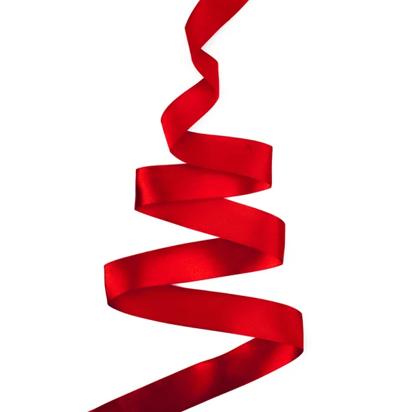 Ribbon christmas tree isolated — Stock Photo, Image