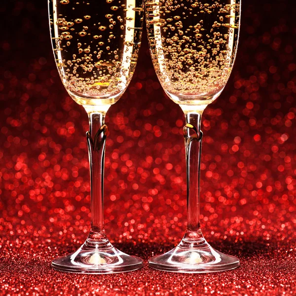 Pair glass of champagne — Stock Photo, Image