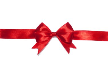 Beyaz kurdeleli kırmızı kurdele