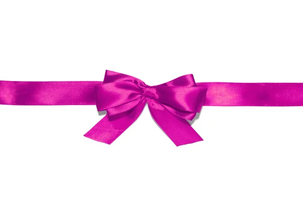 Purple  ribbon and bow — Stock Photo, Image