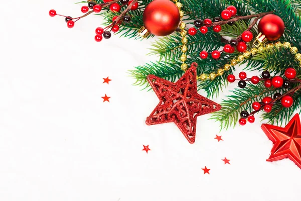 별과 밝은 크리스마스 구성 — 스톡 사진