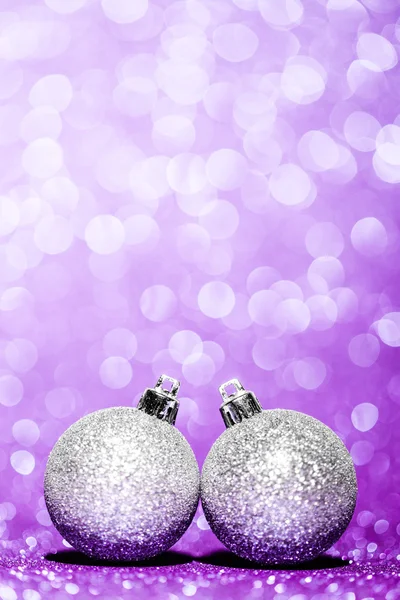 Krásný Glitter vánoční koule — Stock fotografie