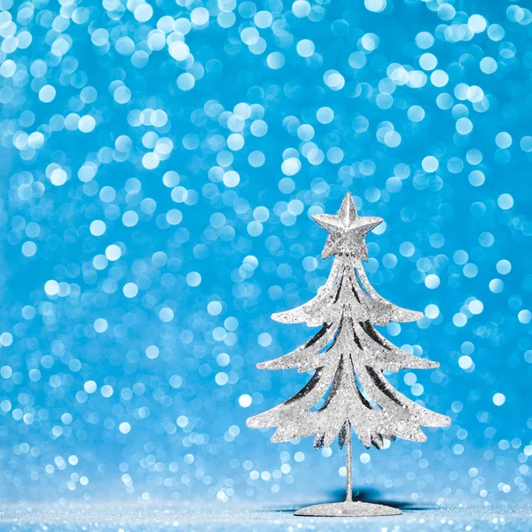 Gyllene Juldekoration fir tree — Stockfoto