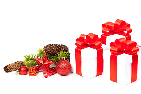 Karácsonyi ajándék dekoráció — Stock Fotó