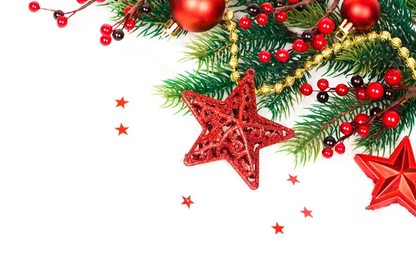 Heldere Kerstmis samenstelling met sterren — Stockfoto