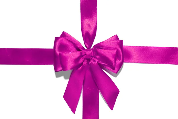 Purple  ribbon and bow — Stock Photo, Image