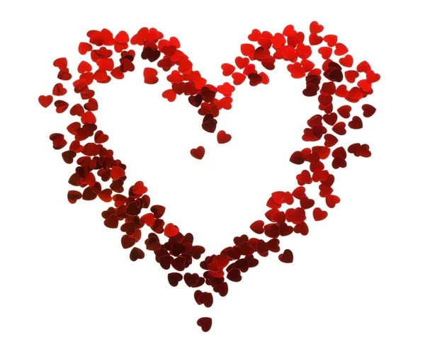 Confetti of hearts — Stock Photo, Image