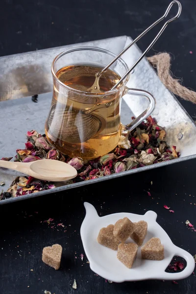 Трав'яний чай / любовний чай — стокове фото