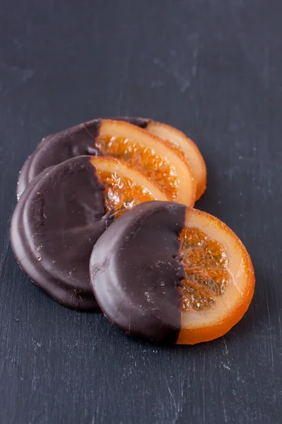 Rodajas de chocolate recubierto de naranja —  Fotos de Stock