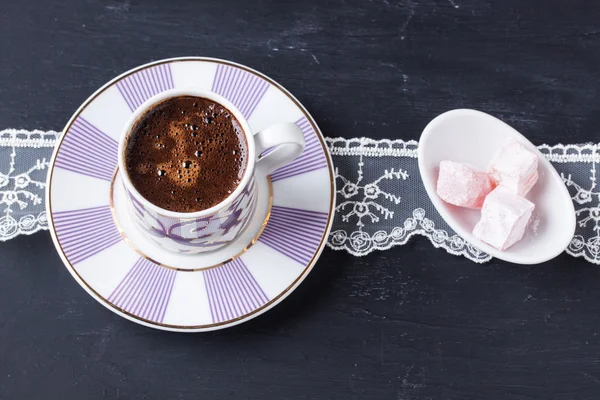 Caffè turco e delizia turca — Foto Stock