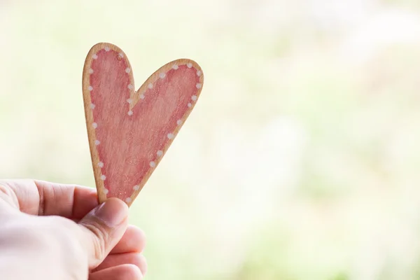 Hand hält Herz — Stockfoto