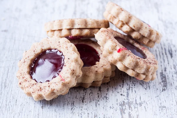 Soubor cookie s marmeládou — Stock fotografie