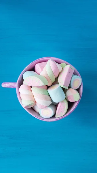 Geassorteerde marshmallow snoepjes — Stockfoto