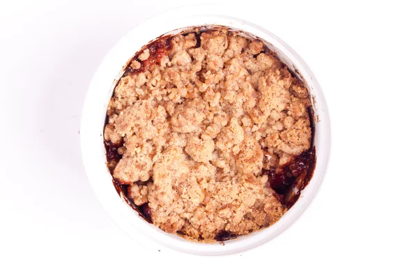 Crumble van Apple in kom — Stockfoto