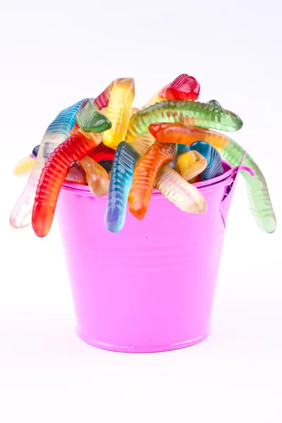Gummy worm candies — Stock Photo, Image