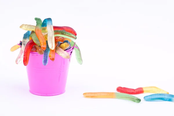 Gummy worm candies — Stock Photo, Image