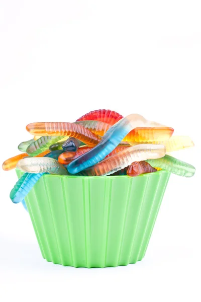 Gummy worm snoepjes — Stockfoto