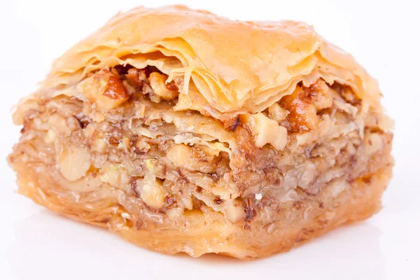 Baklava com noz de perto — Fotografia de Stock