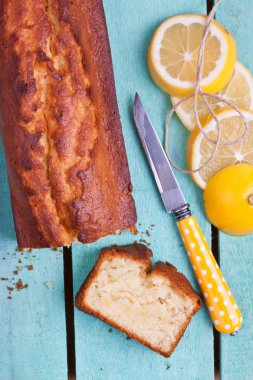 Limonlu kek yakın çekim