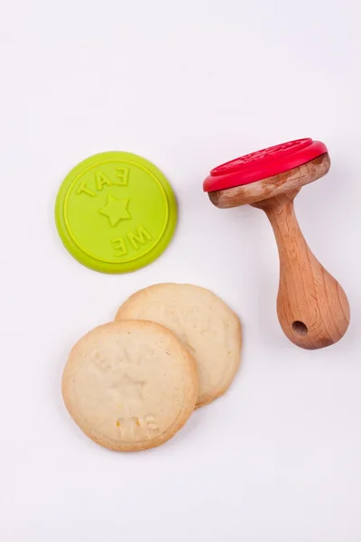 Galletas con signo de comer me —  Fotos de Stock