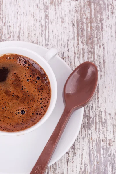 Turkiskt kaffe och sked — Stockfoto